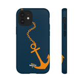 Orange Chained Anchor-Phone Case-Printify-iPhone 12 Mini-Matte-Movvy