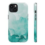 Aquamarine Watercolor-Phone Case-Printify-iPhone 13-Glossy-Movvy