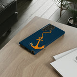 Orange Chained Anchor-Phone Case-Printify-Movvy