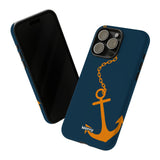 Orange Chained Anchor-Phone Case-Printify-Movvy