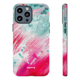 Aquaberry Brushstrokes-Phone Case-Printify-iPhone 13 Pro Max-Glossy-Movvy