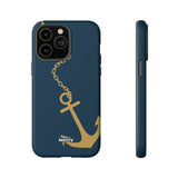Gold Chained Anchor-Phone Case-Printify-iPhone 14 Pro Max-Matte-Movvy