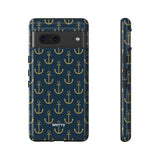 Gold Anchors-Phone Case-Printify-Google Pixel 7-Glossy-Movvy