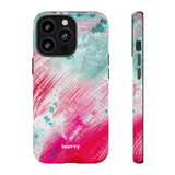 Aquaberry Brushstrokes-Phone Case-Printify-iPhone 13 Pro-Glossy-Movvy