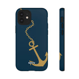 Gold Chained Anchor-Phone Case-Printify-iPhone 12 Mini-Matte-Movvy