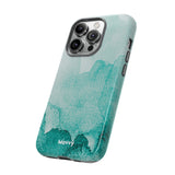 Aquamarine Watercolor-Phone Case-Printify-Movvy