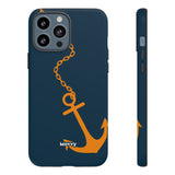 Orange Chained Anchor-Phone Case-Printify-iPhone 13 Pro Max-Matte-Movvy