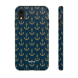Gold Anchors-Phone Case-Printify-iPhone XR-Glossy-Movvy