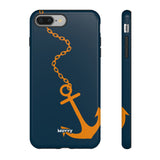 Orange Chained Anchor-Phone Case-Printify-iPhone 8 Plus-Glossy-Movvy