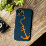 Orange Chained Anchor-Phone Case-Printify-Movvy