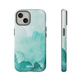 Aquamarine Watercolor-Phone Case-Printify-iPhone 14-Matte-Movvy