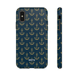 Gold Anchors-Phone Case-Printify-iPhone X-Matte-Movvy
