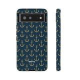 Gold Anchors-Phone Case-Printify-Google Pixel 6-Glossy-Movvy