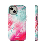 Aquaberry Brushstrokes-Phone Case-Printify-iPhone 14-Matte-Movvy