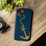 Gold Chained Anchor-Phone Case-Printify-Movvy