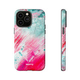 Aquaberry Brushstrokes-Phone Case-Printify-iPhone 14 Pro Max-Glossy-Movvy