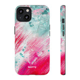 Aquaberry Brushstrokes-Phone Case-Printify-iPhone 13-Glossy-Movvy