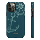 Wheel and Anchor-Phone Case-Printify-iPhone 12 Pro Max-Glossy-Movvy