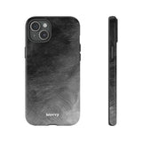 Grayscale Brushstrokes-Phone Case-Printify-iPhone 15 Plus-Glossy-Movvy