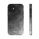 Grayscale Brushstrokes-Phone Case-Printify-iPhone 12 Mini-Matte-Movvy