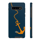 Orange Chained Anchor-Phone Case-Printify-Samsung Galaxy S10 Plus-Matte-Movvy