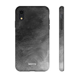 Grayscale Brushstrokes-Phone Case-iPhone XR-Glossy-Movvy