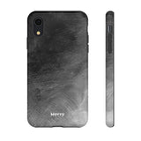 Grayscale Brushstrokes-Phone Case-Printify-iPhone XR-Glossy-Movvy