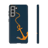 Orange Chained Anchor-Phone Case-Printify-Samsung Galaxy S21-Matte-Movvy