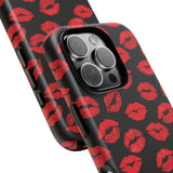 Red Lips (Black)-Phone Case-Printify-Movvy