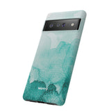 Aquamarine Watercolor-Phone Case-Printify-Movvy