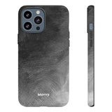 Grayscale Brushstrokes-Phone Case-Printify-iPhone 13 Pro Max-Matte-Movvy