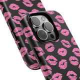 Pink Lips (Black)-Phone Case-Printify-Movvy