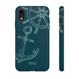 Wheel and Anchor-Phone Case-Printify-iPhone XR-Glossy-Movvy