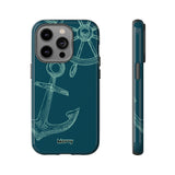 Wheel and Anchor-Phone Case-Printify-iPhone 14 Pro-Glossy-Movvy