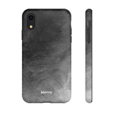 Grayscale Brushstrokes-Phone Case-Printify-iPhone XR-Matte-Movvy