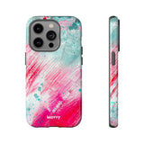 Aquaberry Brushstrokes-Phone Case-Printify-iPhone 14 Pro-Glossy-Movvy