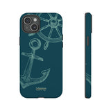 Wheel and Anchor-Phone Case-Printify-iPhone 15 Plus-Matte-Movvy
