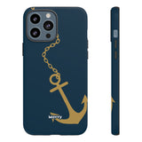 Gold Chained Anchor-Phone Case-Printify-iPhone 13 Pro Max-Matte-Movvy