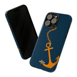 Orange Chained Anchor-Phone Case-Printify-Movvy