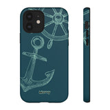 Wheel and Anchor-Phone Case-Printify-iPhone 12-Matte-Movvy