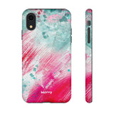 Aquaberry Brushstrokes-Phone Case-Printify-iPhone XR-Matte-Movvy