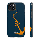 Orange Chained Anchor-Phone Case-Printify-iPhone 13-Glossy-Movvy