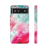 Aquaberry Brushstrokes-Phone Case-Printify-Google Pixel 6-Matte-Movvy