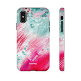 Aquaberry Brushstrokes-Phone Case-Printify-iPhone XS-Glossy-Movvy