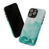 Aquamarine Watercolor-Phone Case-Printify-Movvy