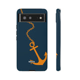 Orange Chained Anchor-Phone Case-Printify-Google Pixel 6-Glossy-Movvy