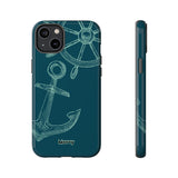 Wheel and Anchor-Phone Case-Printify-iPhone 14 Plus-Glossy-Movvy