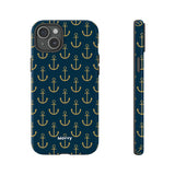 Gold Anchors-Phone Case-Printify-iPhone 15 Plus-Glossy-Movvy