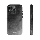 Grayscale Brushstrokes-Phone Case-Printify-iPhone 15 Pro-Glossy-Movvy