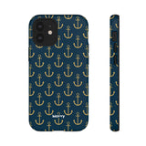 Gold Anchors-Phone Case-Printify-iPhone 12 Mini-Matte-Movvy